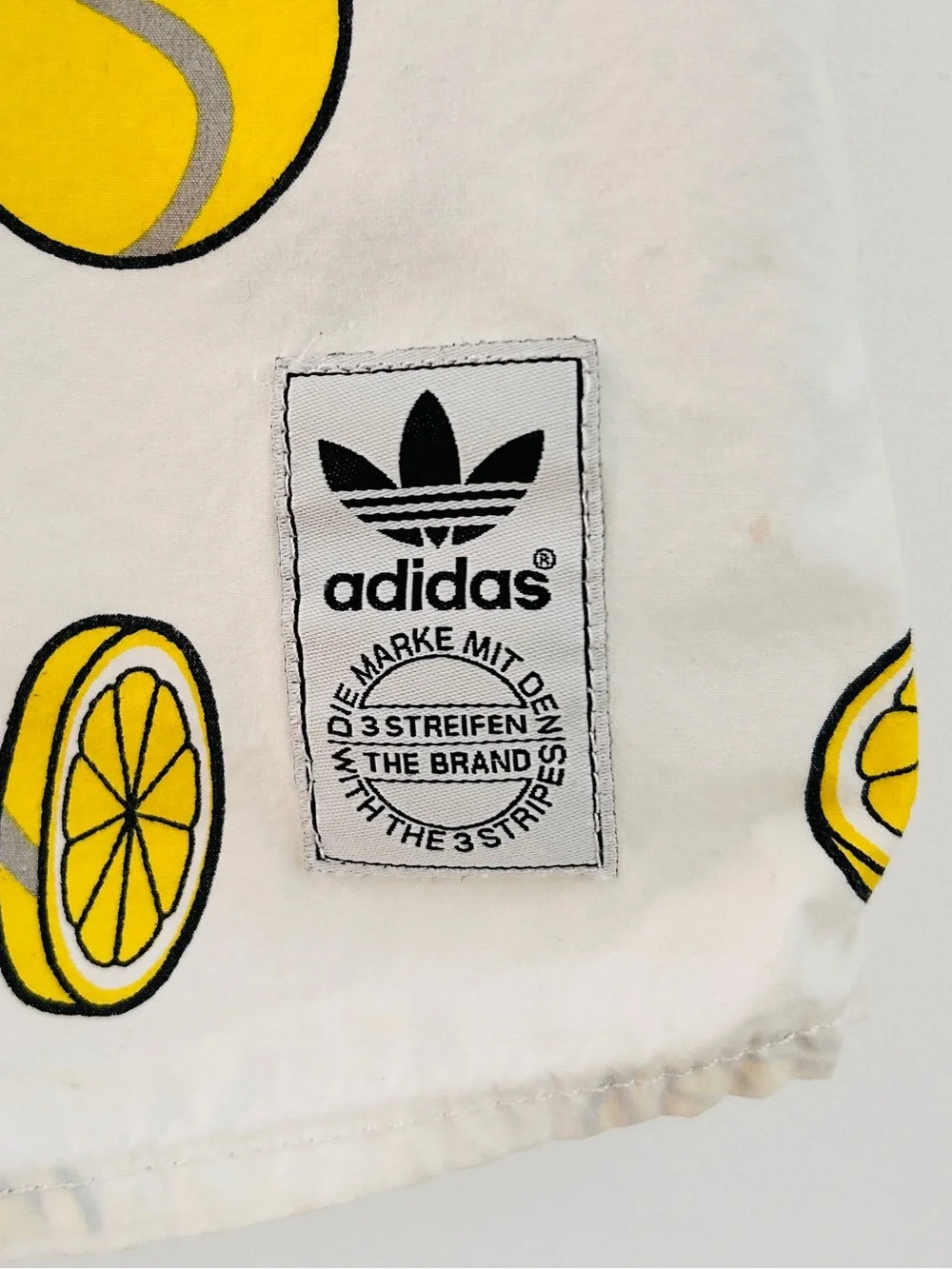 Adidas x Stan Smith Ballsmon Lemon Shirt Button Up Down Cotton Yellow Size Small